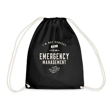 Funny Job Occupation Emergency Management - Drawstring Bag - black - Front