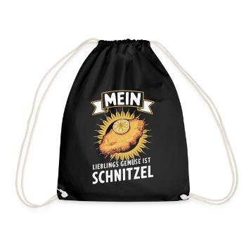 Wiener Schnitzel Plätzli Austria Food - Drawstring Bag - black - Front