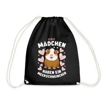 Guinea Pig Shorthair Longhair Crested Dogs - Drawstring Bag - black - Front