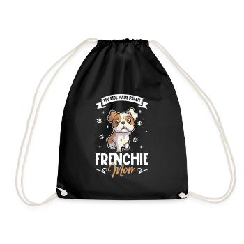 French Bulldog Mom - Drawstring Bag - black - Front