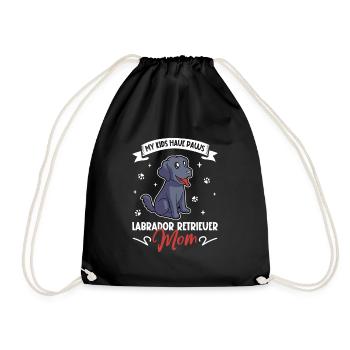 Maman labrador retriever - Sac de sport léger - noir - Devant