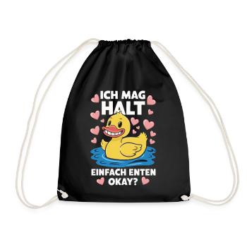 Mallard, Duck Birds, Duck, Dark Duck, Bird - Drawstring Bag - black - Front