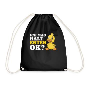 Mallard, Duck Birds, Duck, Dark Duck, Bird - Drawstring Bag - black - Front