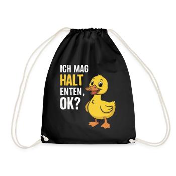 Mallard, Duck Birds, Duck, Dark Duck, Bird - Drawstring Bag - black - Front