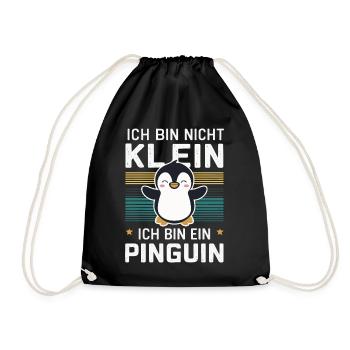 Pinguin Zwergpinguine Kaiserpinguin - Turnbeutel - Schwarz - Vorne