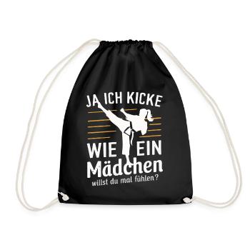 Karate Kampfsport Kämpfer Karate - Turnbeutel - Schwarz - Vorne