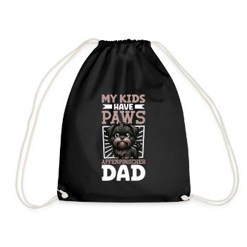 Affenpinscher Papa - Drawstring Bag - black - Front