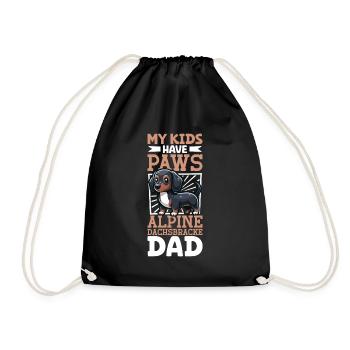 Alpine Dachsbracke Papa - Drawstring Bag - black - Front