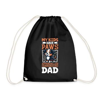 Appenzeller Mountain Dog Dad - Drawstring Bag - black - Front