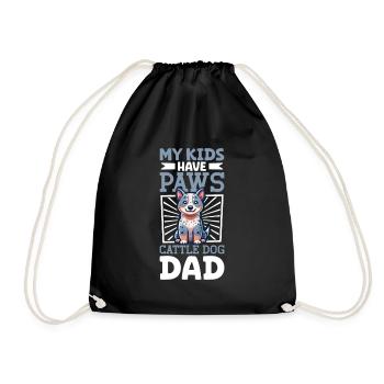 Papa australien de chien de bovin - Sac de sport léger - noir - Devant