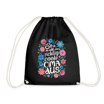 Grandma Grandma Grandparents Mother's Day Family - Drawstring Bag - black - Front