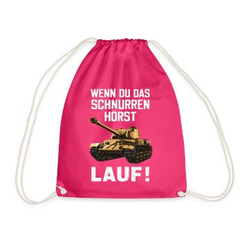 Tanks Main Battle Tanks Tank Tanks Tank Drivers - Drawstring Bag - fuchsia - Front