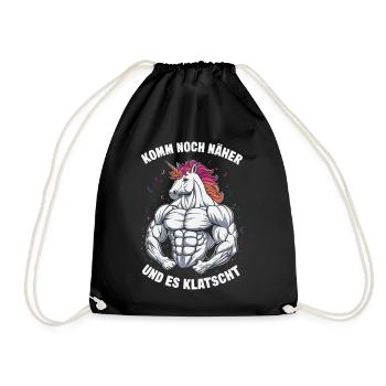 Unicorn Unicorns Mythical Creatures Mystical - Drawstring Bag - black - Front