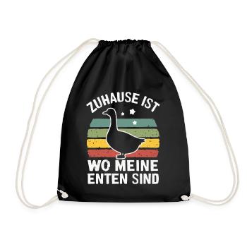 Mallard, Duck Birds, Duck, Dark Duck, Bird - Drawstring Bag - black - Front