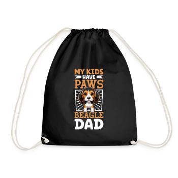 Beagle Dad - Drawstring Bag - black - Front
