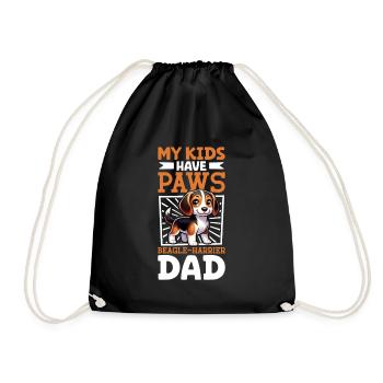 Beagle Harrier Dad - Drawstring Bag - black - Front