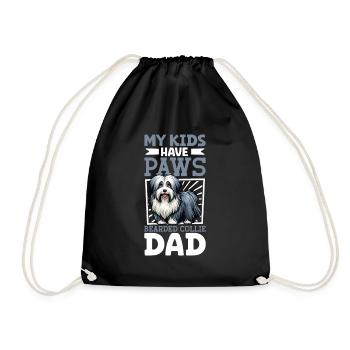 Papa Bearded Collie - Sac de sport léger - noir - Devant