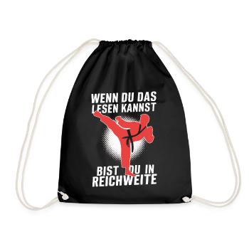 Karate Kampfsport Kämpfer Karate - Turnbeutel - Schwarz - Vorne