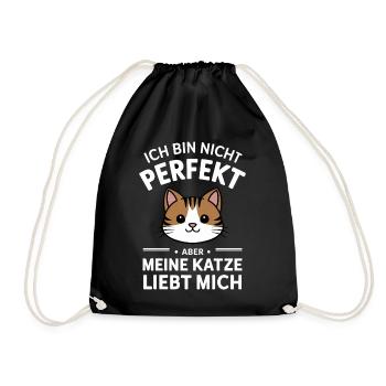 Cat Kitten Male Animal Cats - Drawstring Bag - black - Front
