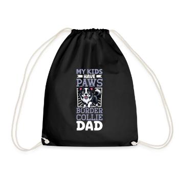 Border Collie papa - Sac de sport léger - noir - Devant