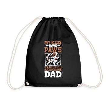Braque du Bourbonnais Papa - Drawstring Bag - black - Front