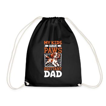 Epagneul Breton Papa - Sac de sport léger - noir - Devant