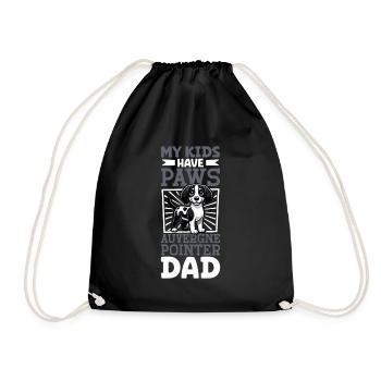 Braque d'Auvergne Papa - Drawstring Bag - black - Front