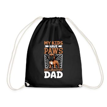 Papa bullmastiff - Sac de sport léger - noir - Devant