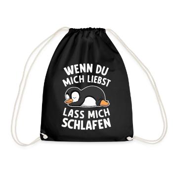 Penguin Little Penguins Emperor Penguin - Drawstring Bag - black - Front