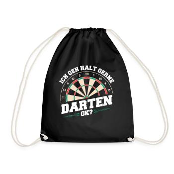 Darts Darts Darts Players Darts - Drawstring Bag - black - Front