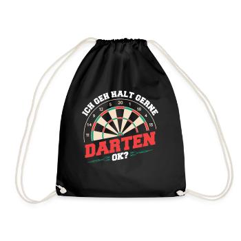 Darts Darts Darts Players Darts - Drawstring Bag - black - Front