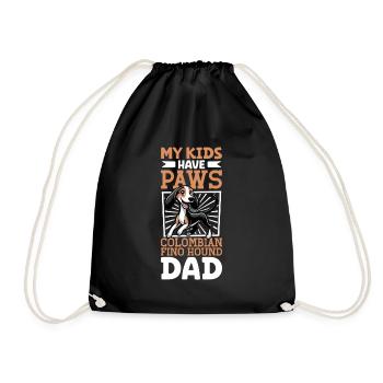 Colombian Fino Hound Dad - Drawstring Bag - black - Front