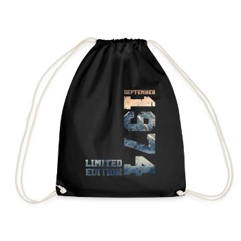 50th Birthday Original September 1974 Volume 74 - Drawstring Bag - black - Front