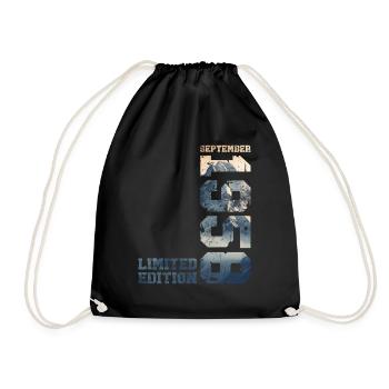 66th Birthday Original September 1958 Volume 58 - Drawstring Bag - black - Front