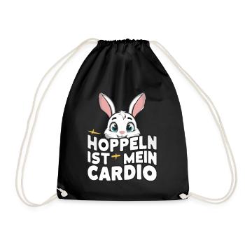Bunny Bunnies Lapin Animal de compagnie - Sac de sport léger - noir - Devant