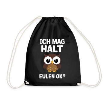 oiseau de nuit hibou hibou oiseau - Sac de sport léger - noir - Devant