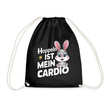 Bunny Bunnies Lapin Animal de compagnie - Sac de sport léger - noir - Devant