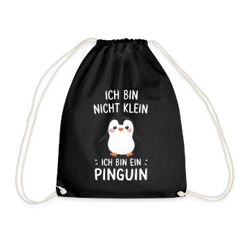 Pinguin Zwergpinguine Kaiserpinguin - Turnbeutel - Schwarz - Vorne