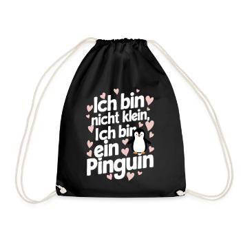Pinguin Zwergpinguine Kaiserpinguin - Turnbeutel - Schwarz - Vorne