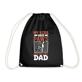 Greyhound Papa - Turnbeutel - Schwarz - Vorne