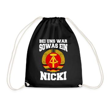 East Germany East East East GDR Home Eastern Bloc - Drawstring Bag - black - Front