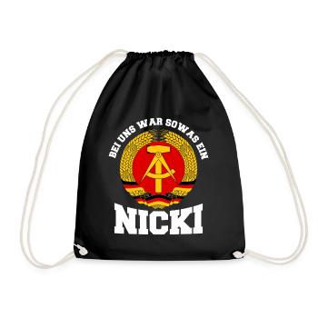 East Germany East East East GDR Home Eastern Bloc - Drawstring Bag - black - Front