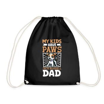 Jack Russell Terrier Papa - Turnbeutel - Schwarz - Vorne