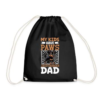 German Hunting Terrier Dad - Drawstring Bag - black - Front