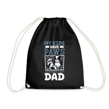Japan Chin Papa - Drawstring Bag - black - Front