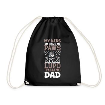 Lupo Italiano Papa - Turnbeutel - Schwarz - Vorne