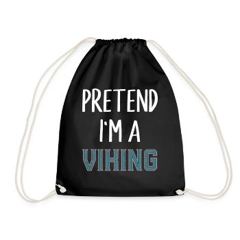 Faites semblant d’être un Viking Lazy Viking Halloween - Sac de sport léger - noir - Devant