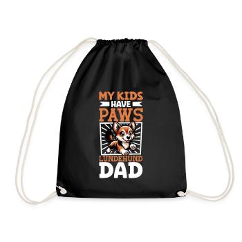 Norvégien Lundehund Papa - Sac de sport léger - noir - Devant