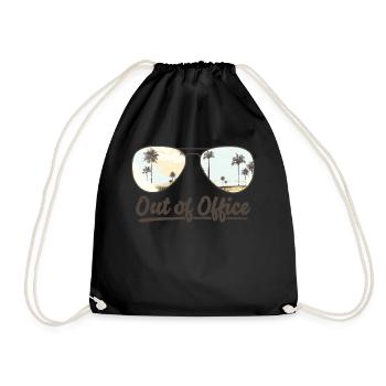 Out of Office Sunglasses Summer Vacation - Drawstring Bag - black - Front