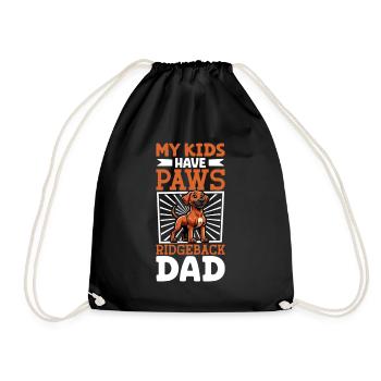 Rhodesian Ridgeback Papa - Turnbeutel - Schwarz - Vorne
